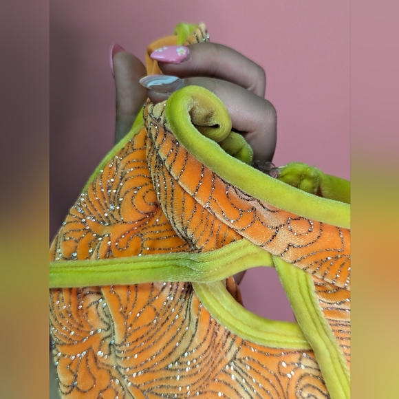 Beautiful Yellow/Orange Youth Skating Dress Size 12/14 Youth Jerry's Skating Wo - Picture 11 of 14